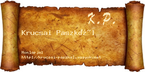 Krucsai Paszkál névjegykártya